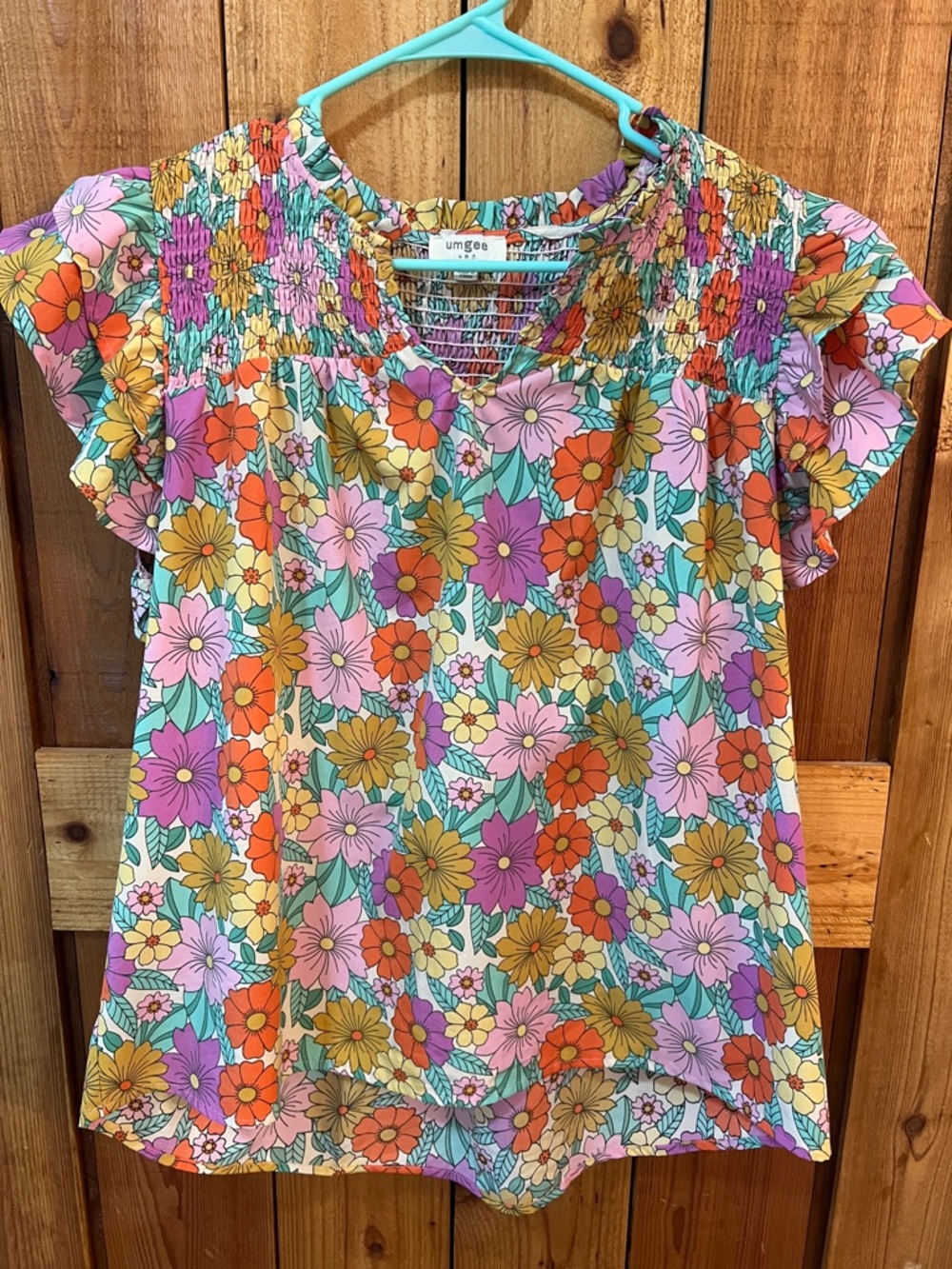 Umgee Floral Blouse Size Small